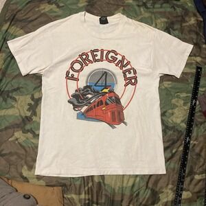 Foreigner 4 Graphic Tee Vtg 90s‎ Single Stitch Giant Tag Men's XL/21